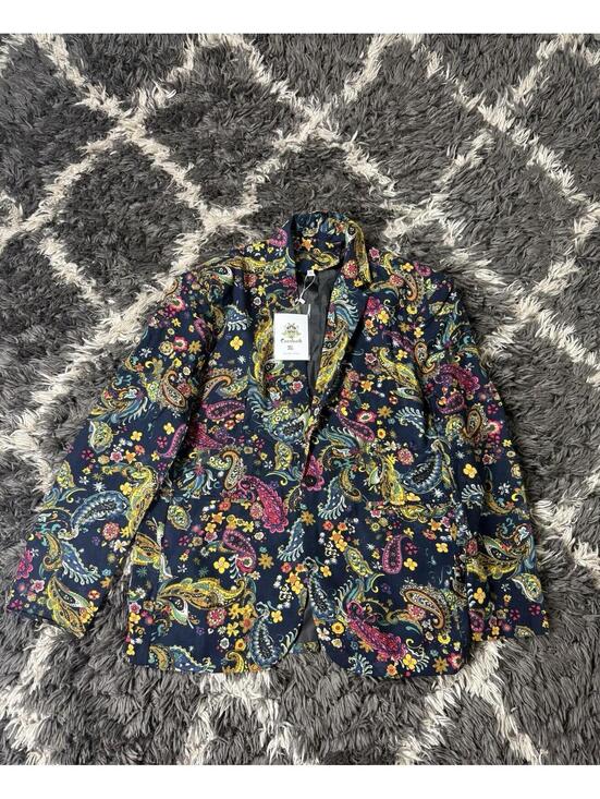 Other - Cesnleoik Blazer Men's 3XL Paisley/Floral Sport Jacket/Shirt Slim Fit NWT